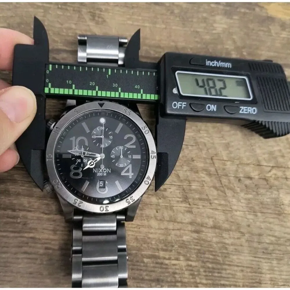 Nixon 48-20 Chrono 48mm Black Stainless Steel Case and Band, Men's Watch